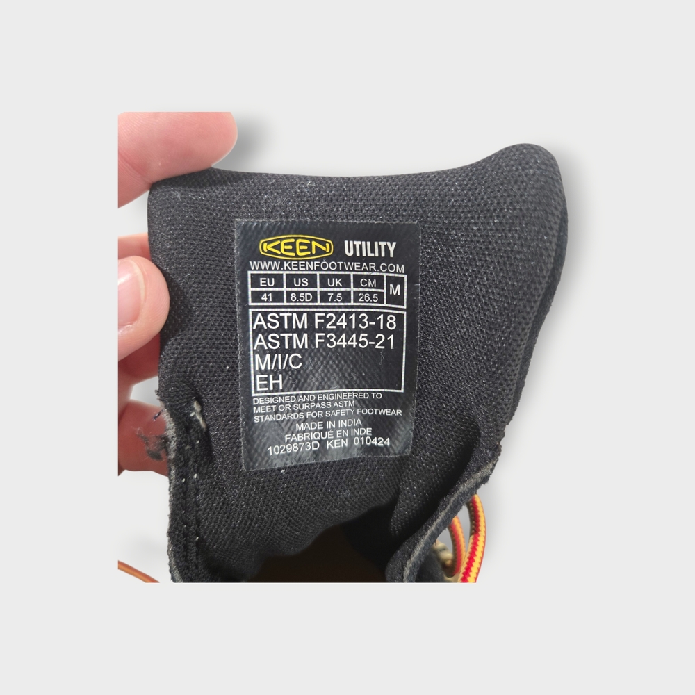 KEEN Cincinnati 6 inch Waterproof Boot Carbon Toe Size 8.5D Work Boots Worn Once - Picture 12 of 13